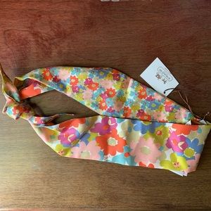 Coach Hadley Floral Silk Head Scarf - New With Tag